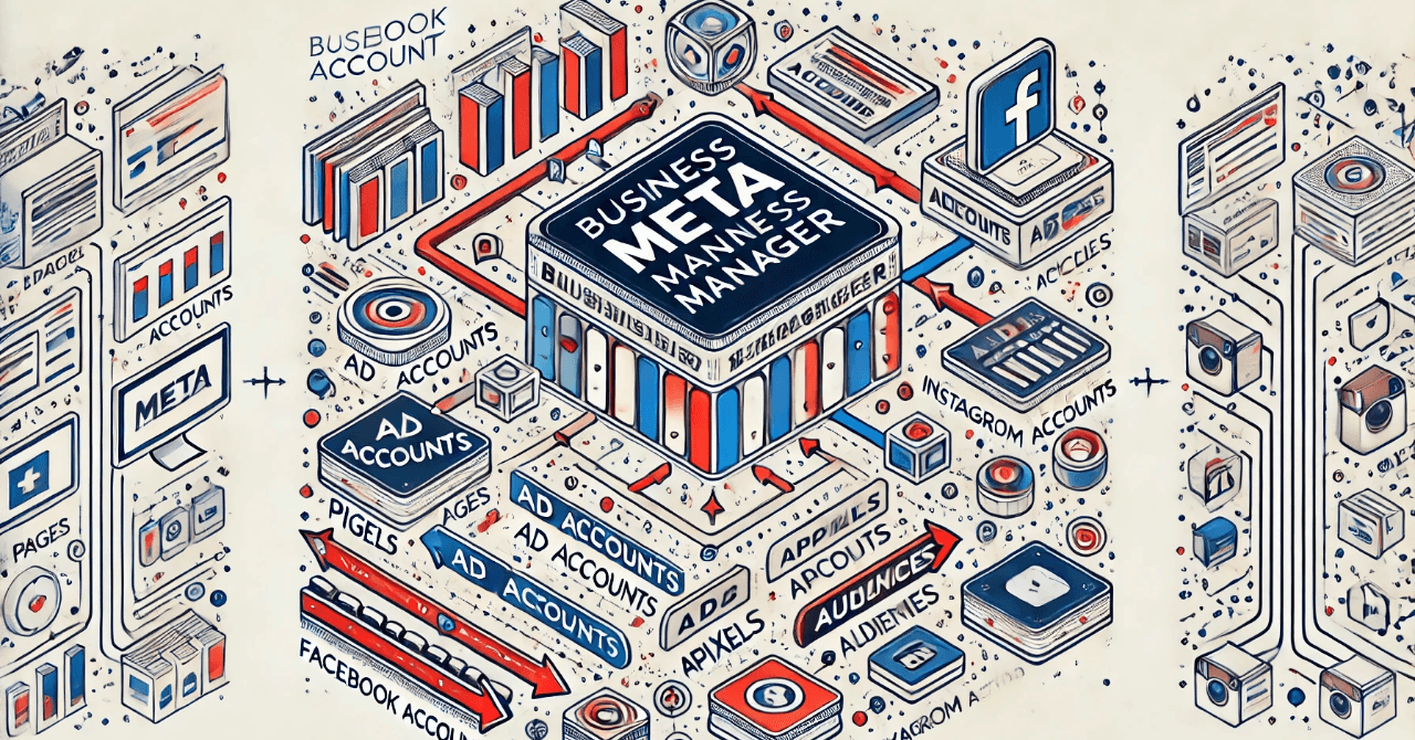 《Meta》Business Manager(ビジネスマネージャー)の構造を簡単に理解しよう